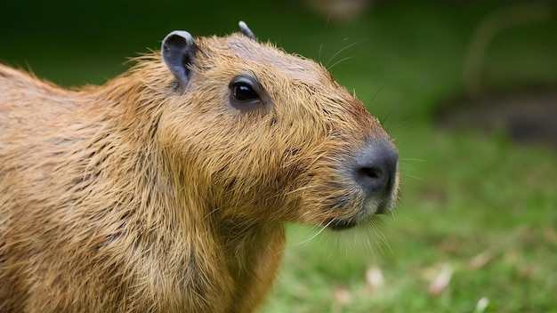 Capibara aislado en fondo blanco