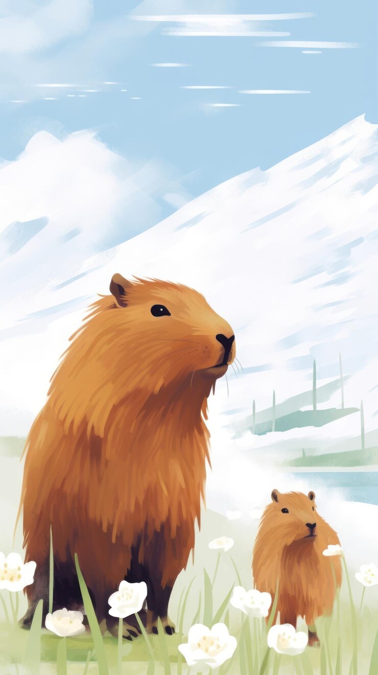 Foto capibara roedor mamífero animal