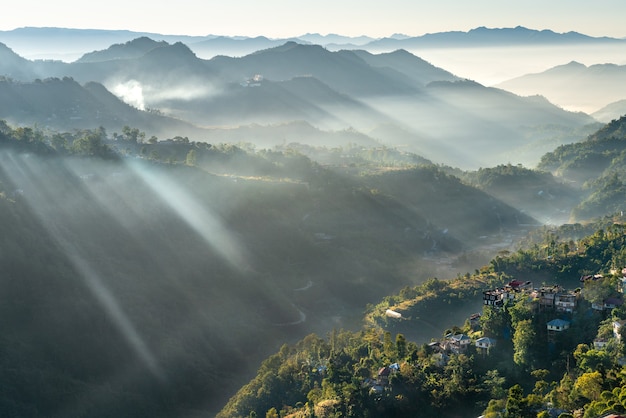 La capital de la ciudad de Aizawl, Mizoram