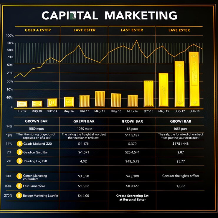 Foto capital comercialización gráfico bancario de oro cambio invertir valor crecimiento oro barra inversión financiera s