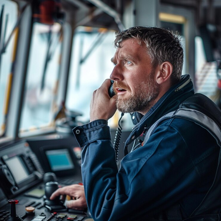 Capitán del barco del océano