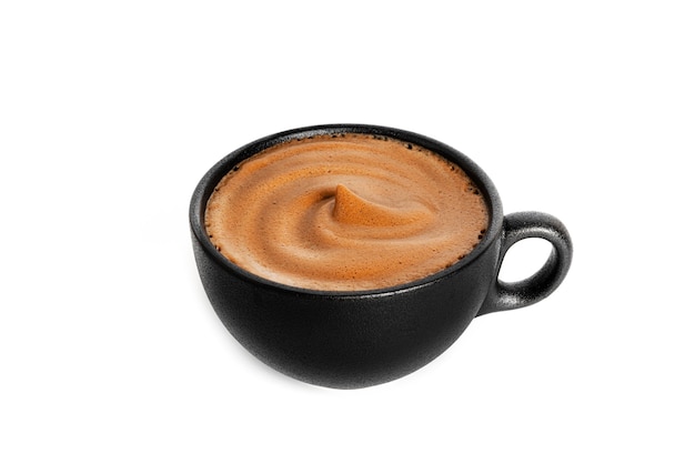 Cappuccino isoliert auf weißem Hintergrund. Dalgona-Kaffee. Kaffeeschaum. Latte-Kaffee. Foto in hoher Qualität