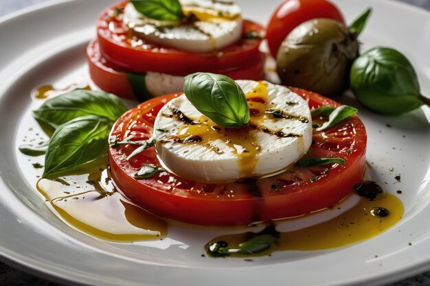 Caprese Salat aus der Nähe