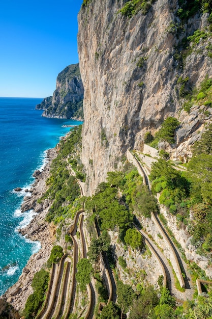 Foto capri, italia, desde los jardines de augusto