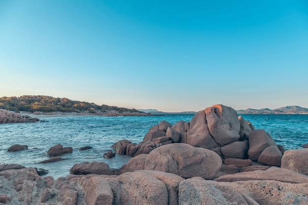 Capriccioli Strand in Costa Smeralda, Sardinien, Italien