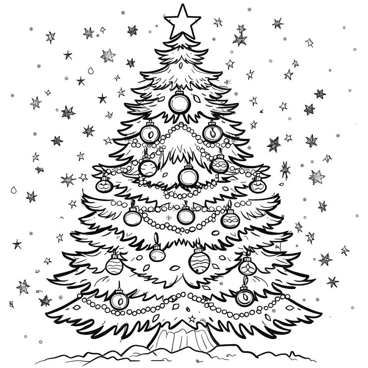 Foto capricho_árvore de natal_página para colorir