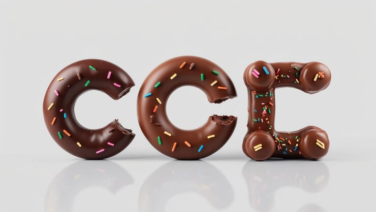 Foto una caprichosa pieza central de rosquilla de chocolate entre una variedad de delicias
