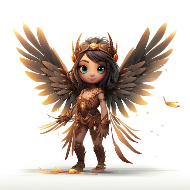 Las caprichosas alas de la alegría La juguetona criatura de fantasía con colas ricamente ilustrada