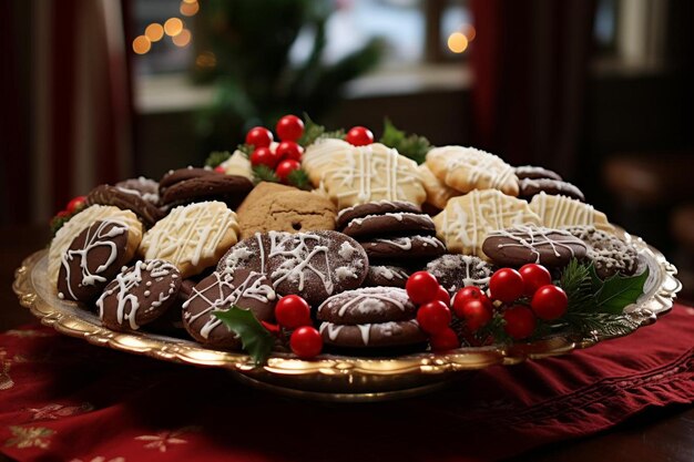 Caprichoso Cookie de Férias País das Maravilhas Coo de Natal