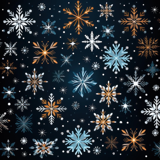 El caprichoso copo de nieve del invierno dibuja una imagen vectorial que celebra el amor