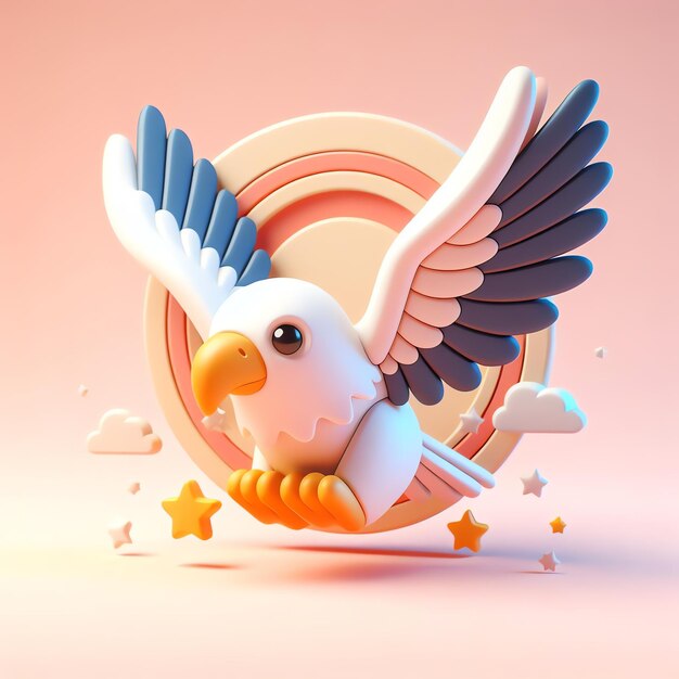 Foto caprichoso deleite aviario 3d diseño de aves lindas ilustración de papel de pared