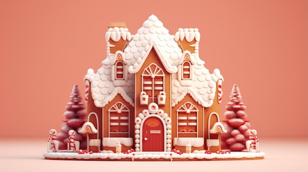 El caprichoso mundo de las creaciones navideñas de pan de jengibre Casa hecha de pan de jengibre