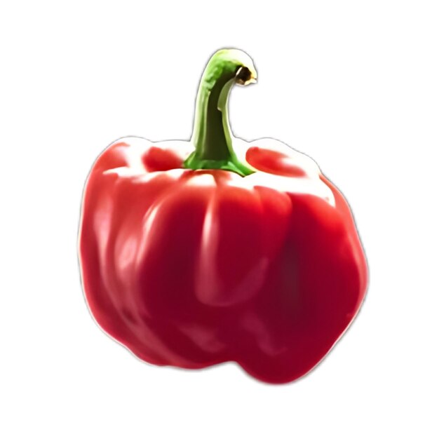 Capsicum fresco y colorido aislado sobre un fondo blanco Imagen de alta calidad