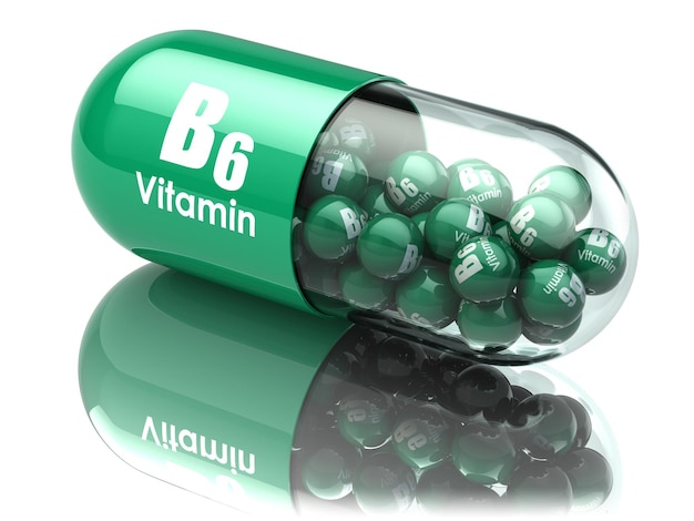 Cápsula ou pílula de vitamina B6 Suplementos dietéticos