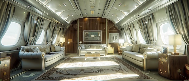 Capsula del tiempo del vuelo Una exposición de interiores de aviones antiguos que muestran la evolución de los viajes aéreos y el diseño de la aviación