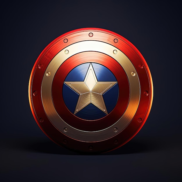 Captain America Logo mit Stern im Stil von Avocadopunk