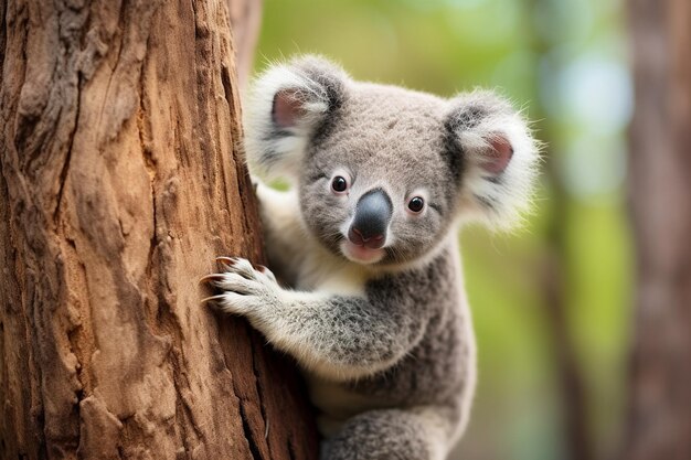 Foto captando el encanto de un lindo koala generativo por ai