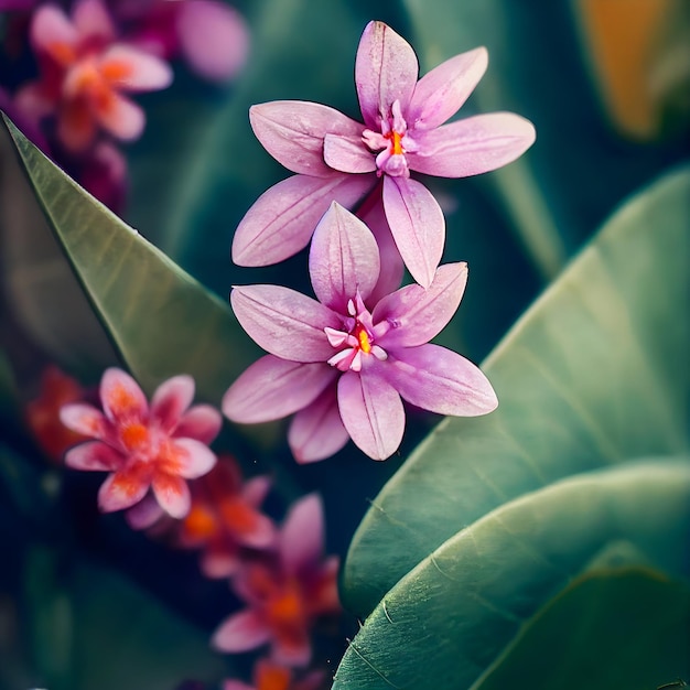 Captura aproximada de uma flor roxa desabrochando