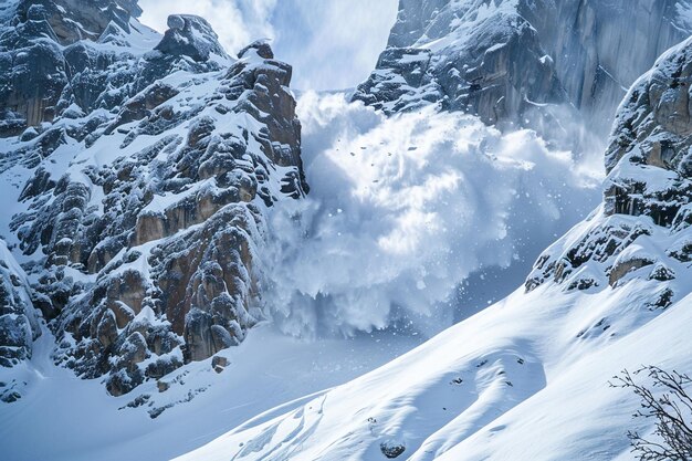 Foto captura el conmovedor drama de las avalanchas de nieve