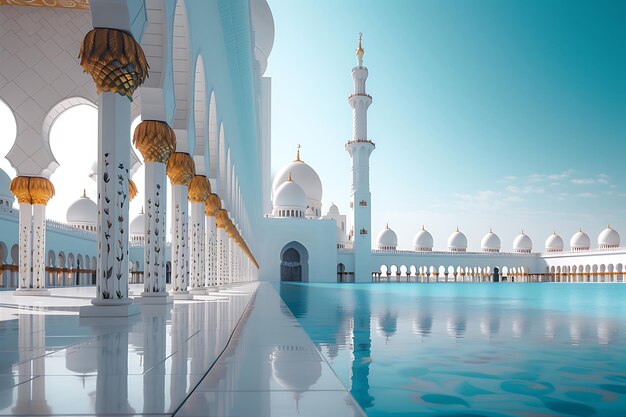 Captura elegante da Grande Mesquita do Xeque Zayed