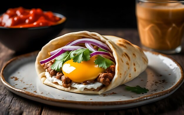 Foto captura la esencia de gordita en una fotografía de comida deliciosa