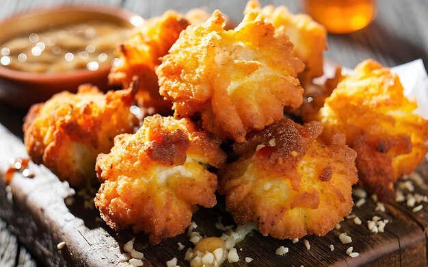 Foto captura la esencia de hushpuppies en una fotografía de comida deliciosa