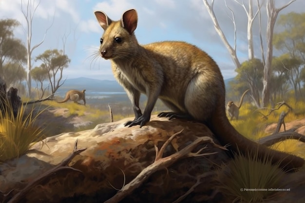 Captura de marsupiales nativos australianos