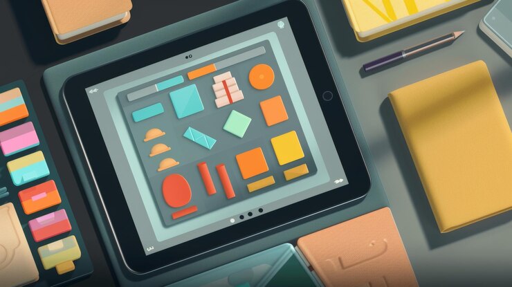 Foto una captura de pantalla de una aplicación de juego de memoria en una tableta con varios desafíos y retos cerebrales
