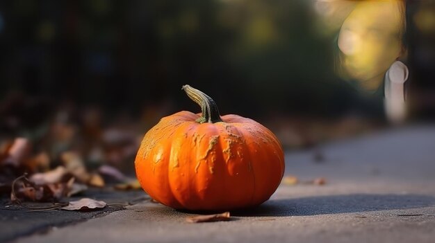 Captura de pantalla de una calabaza con un ai generativo borroso