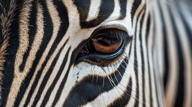 Captura de pantalla de un ojo de cebra generado por IA