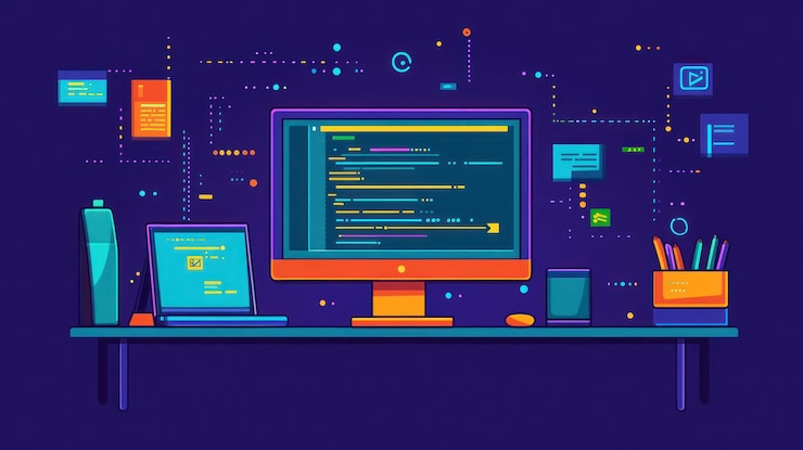 Foto una captura de pantalla de una pantalla de computadora con las palabras código en él