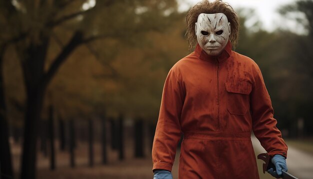 captura de pantalla de la película de Halloween de Michael Myers por Wes Anderson