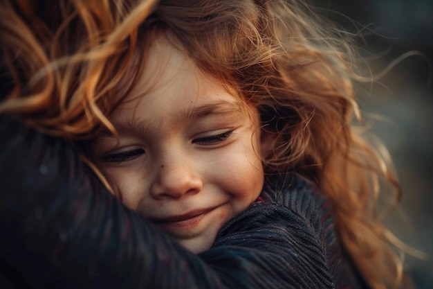 Una captura en primer plano de un niño abrazando a una mujer en un momento sincero de amor y consuelo