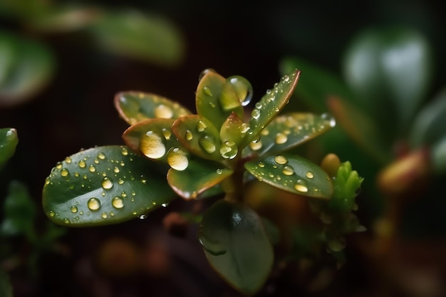 Capturando a beleza da fotografia macro de gotas de água em plantas