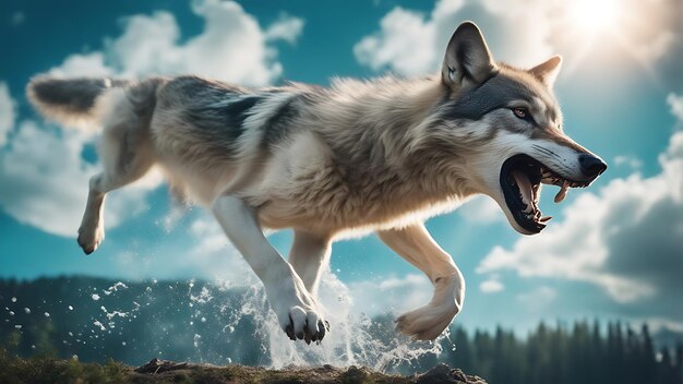 Capturando a beleza da vida selvagem Celebrando o Dia Mundial dos Animais com uma impressionante foto de lobo