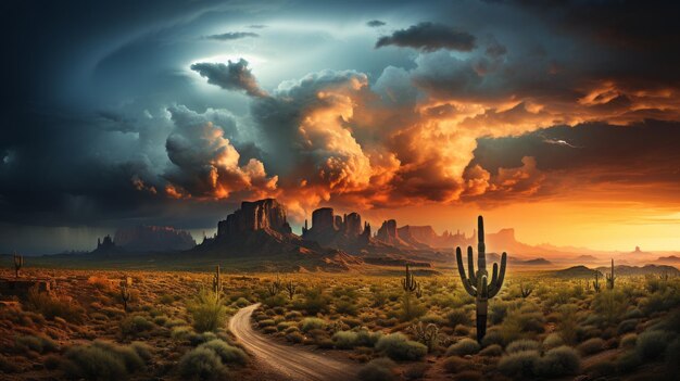 Foto capturando a tempestade de monções em tucson pela national geographic