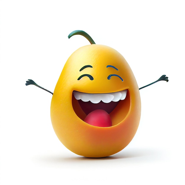 Capturando la alegría de la fruta sonriente del mango en una imagen creativa y divertida generada por IA