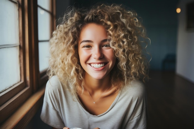 Capturando la alegría de una mujer feliz