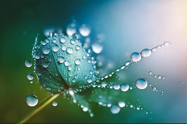 Capturando la belleza de la fotografía macro de gotas de agua en las plantas