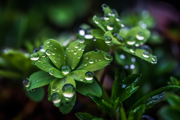 Capturando la belleza de la fotografía macro de gotas de agua en las plantas