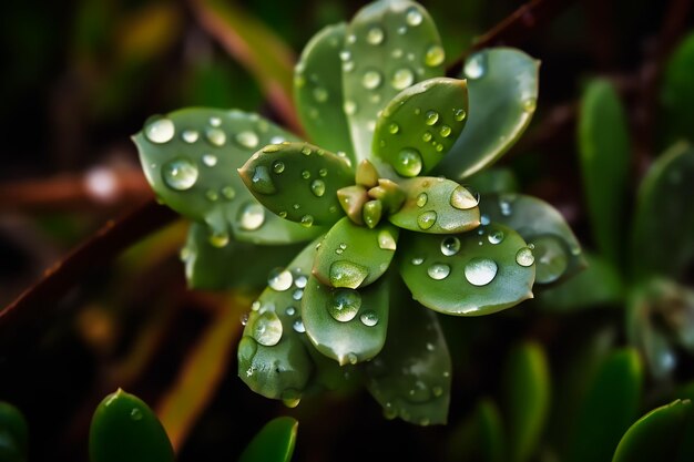 Capturando la belleza de la fotografía macro de gotas de agua en las plantas