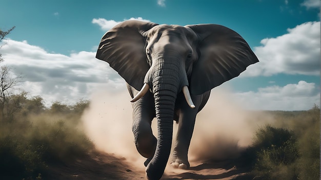 Capturando la belleza de la vida silvestre Celebrando el Día Mundial de los Animales con una impresionante foto de elefante