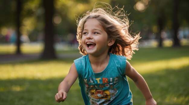 Capturando de cerca la pura alegría y energía de los niños jugando en el parque