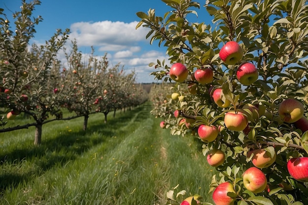 Capturando el deleite del huerto de la alegría de la manzana