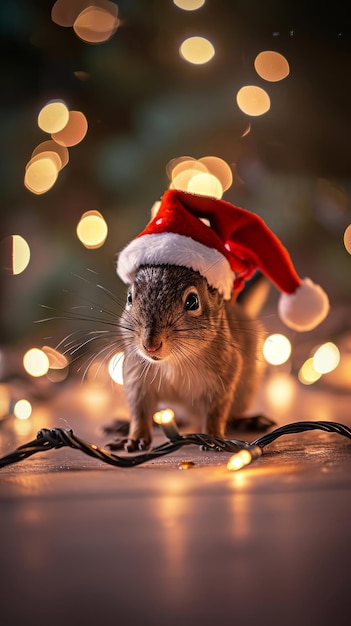 Capturando la dulzura de la Navidad Fotografía profesional con lentes poco profundas y adorables animales jóvenes