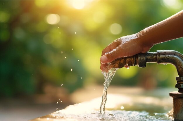 Capturando la esperanza que simboliza la crisis de escasez de agua en el Día de la Tierra a través de una fotografía de cerca de un niño