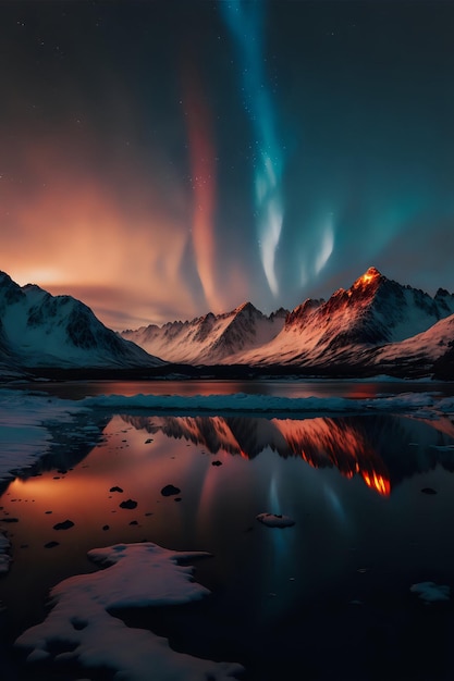 Foto capturando la magia de la aurora boreal