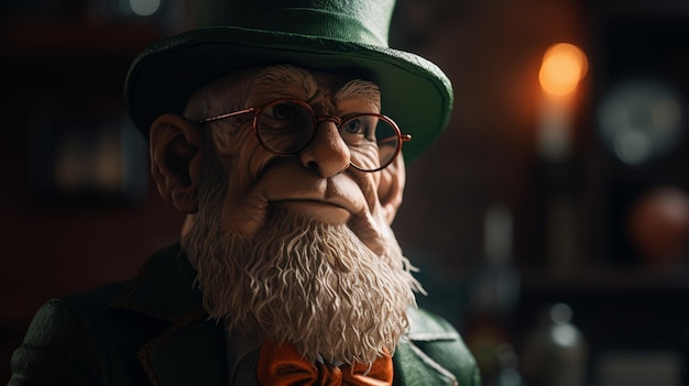 Capturando o Leprechaun Uma foto realista de corpo inteiro