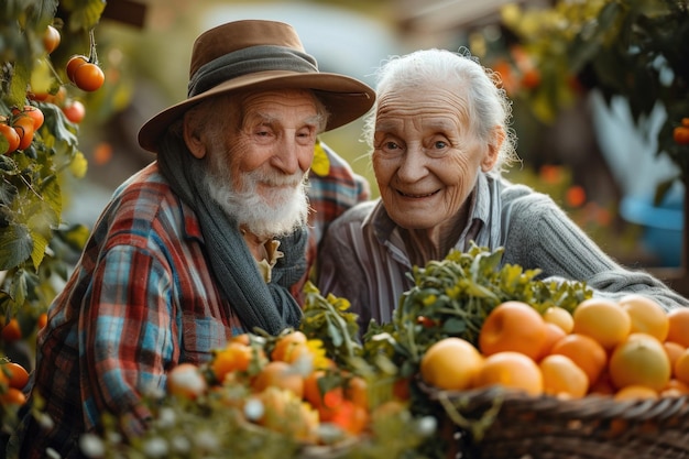 Capturando la vitalidad un conmovedor retrato de una persona mayor alegre que abraza un estilo de vida saludable y feliz a través de una nutrición adecuada que irradia alegría y bienestar en sus años dorados