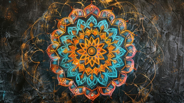 Capturar la esencia de la iluminación espiritual con una foto de stock dinámica con un hipnotizante ha